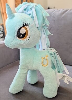 2000's My Little Pony Lyra Heartstrings Plush - Funrise G4 Unicorn Baby Blue